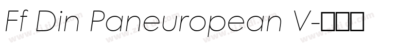 Ff Din Paneuropean V字体转换